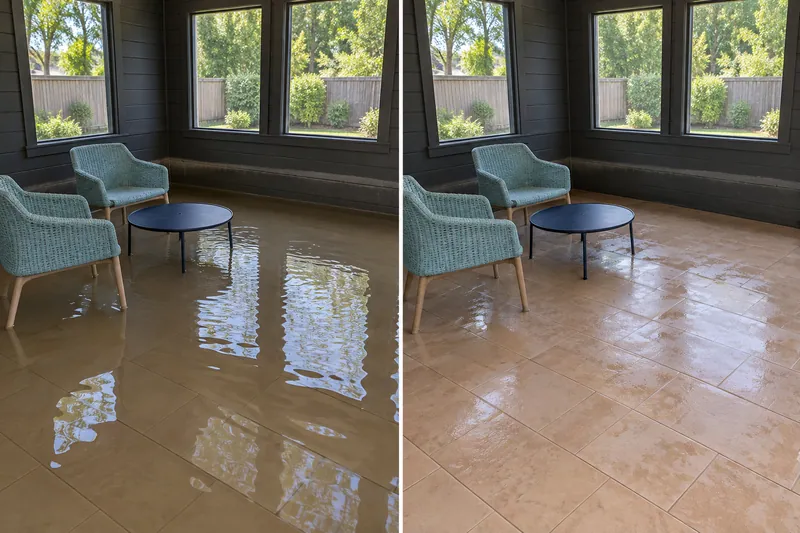 Water Extraction Near Seabourne Creek Nature Park — standing-water and damp pickup-stage comparison