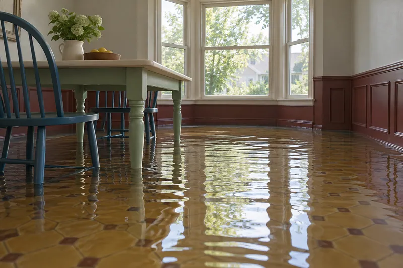 Water Extraction Near Brazos Park — standing water in a residential interior